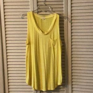 Yellow MAISON JULES sleeveless shirt with pocket!